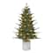 4.5ft. Pre-Lit Potted Artificial Christmas Tree, Clear Lights